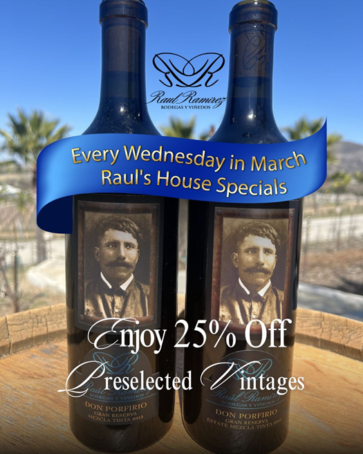 Raul Ramirez House Specials Wednesdays Only