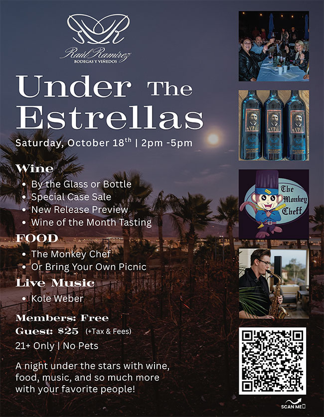 Under the Estrellas Wine Club Pick Up October 2025